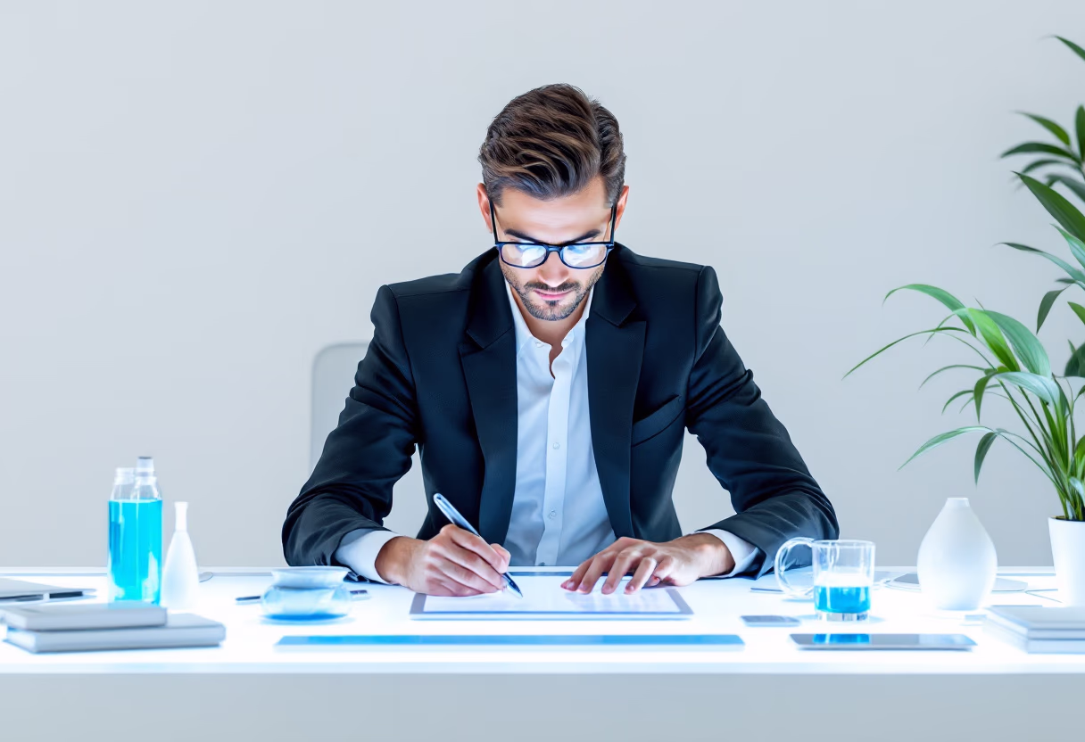 image of satisfied business client with accountant