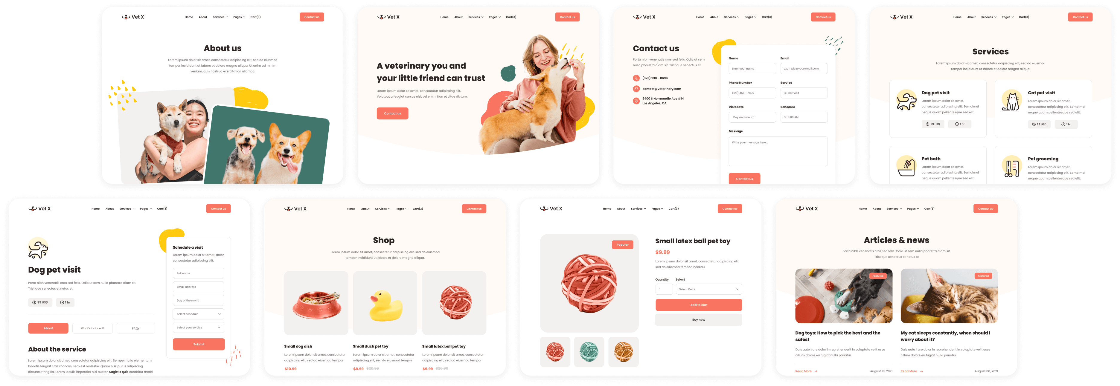 Vet X - Buy now on Webflow - Veterinary Webflow Template