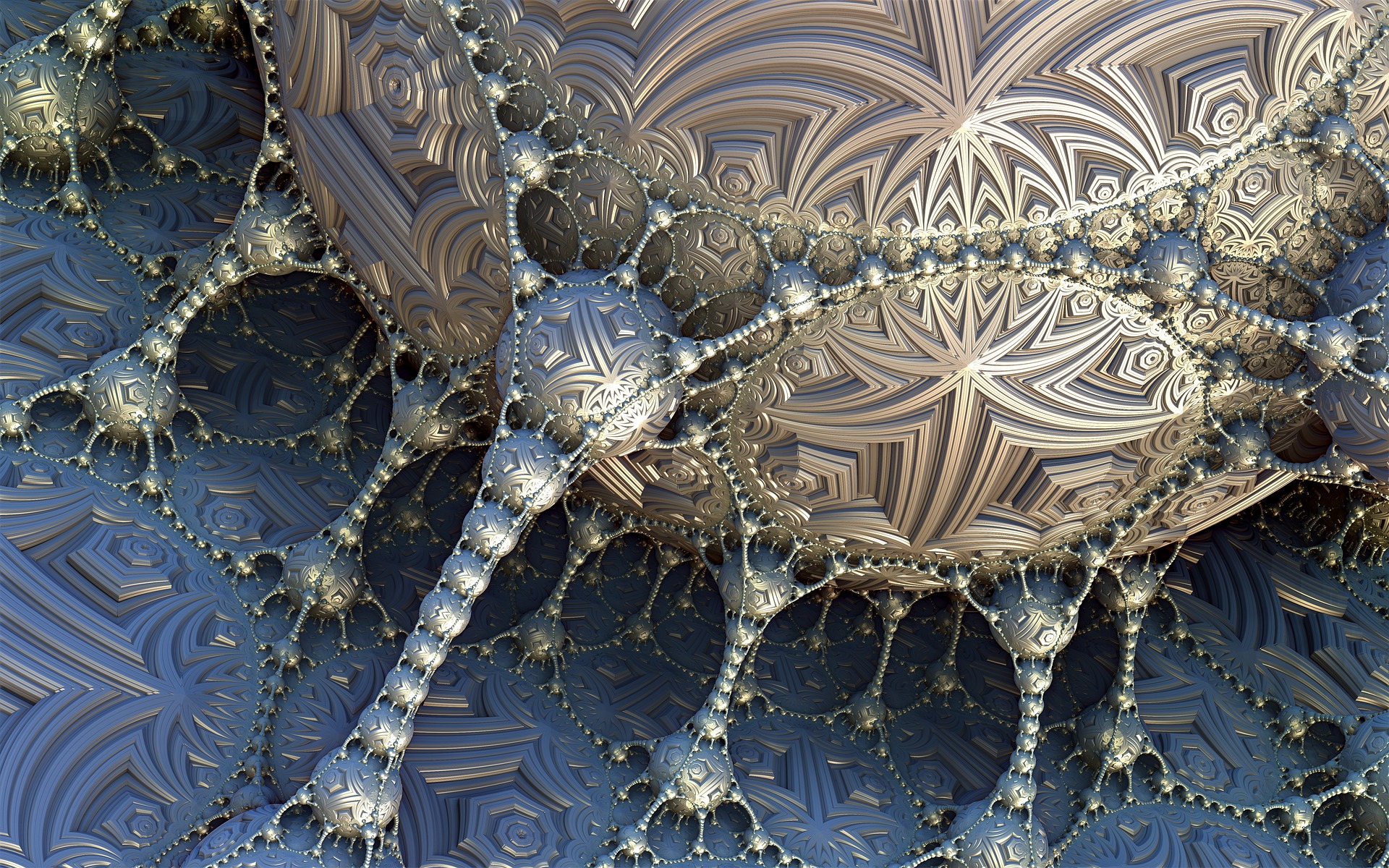 Intricate metallic fractal structure