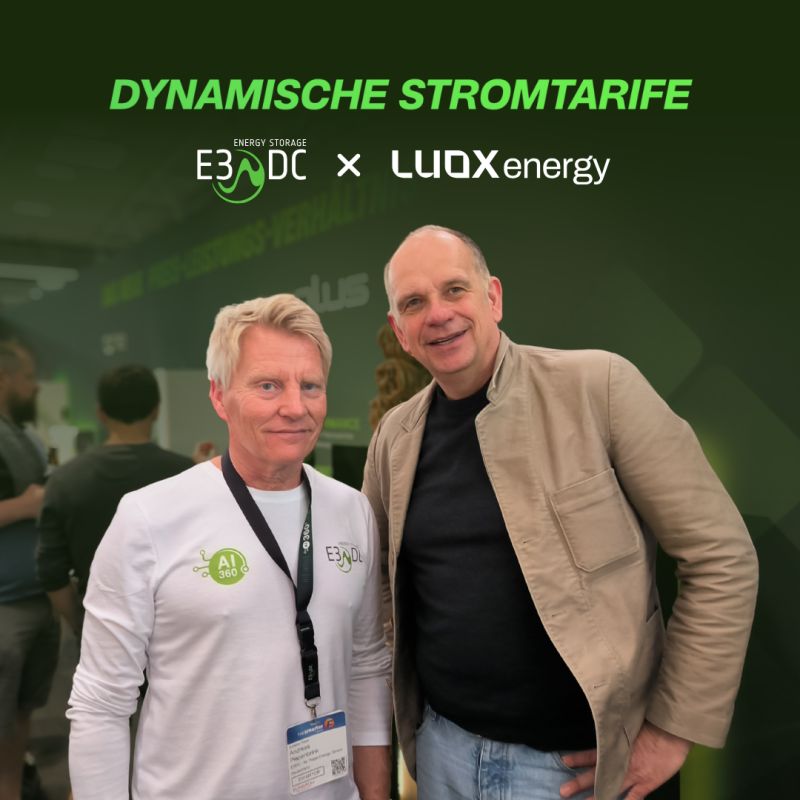 E3/DC integriert den Stromtarif LUOX Dynamisch in das eigene Energiemanagementsystem