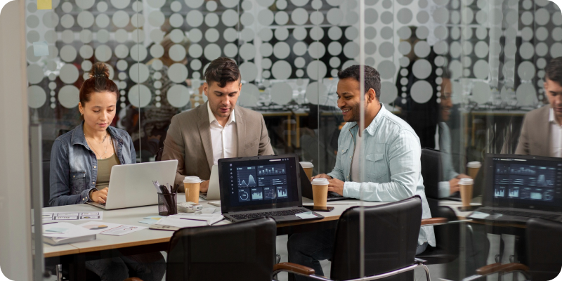 Team working in office