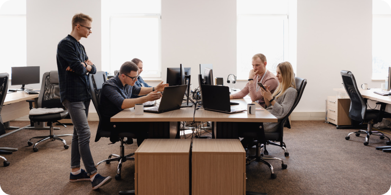 IT team working