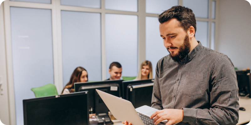 IT specialist working