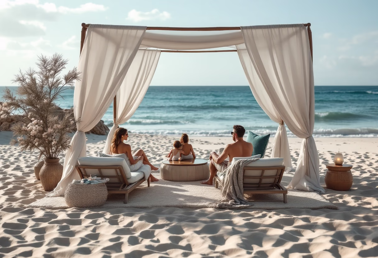 image of a family on vacation