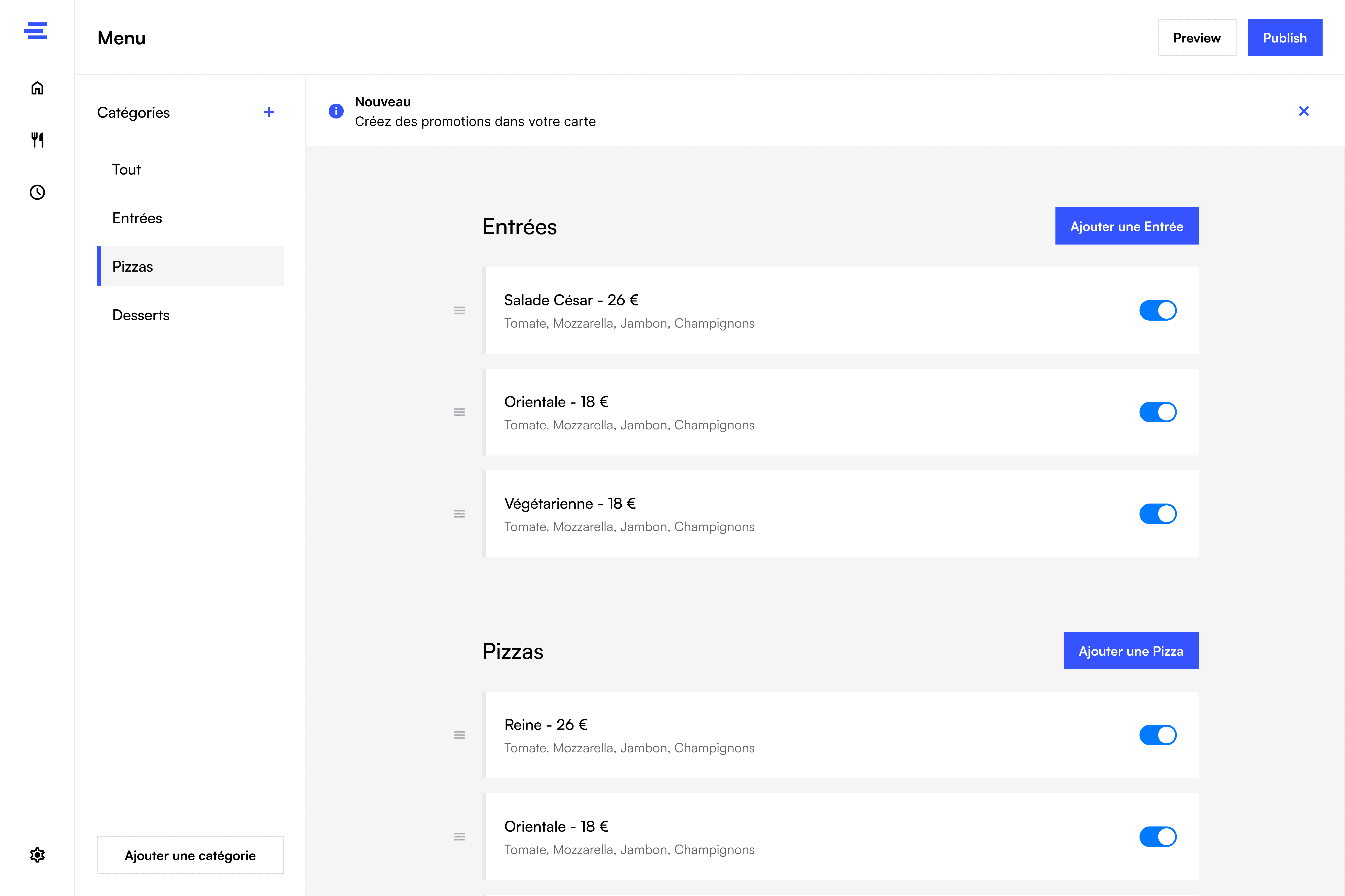 Dashboard mockup