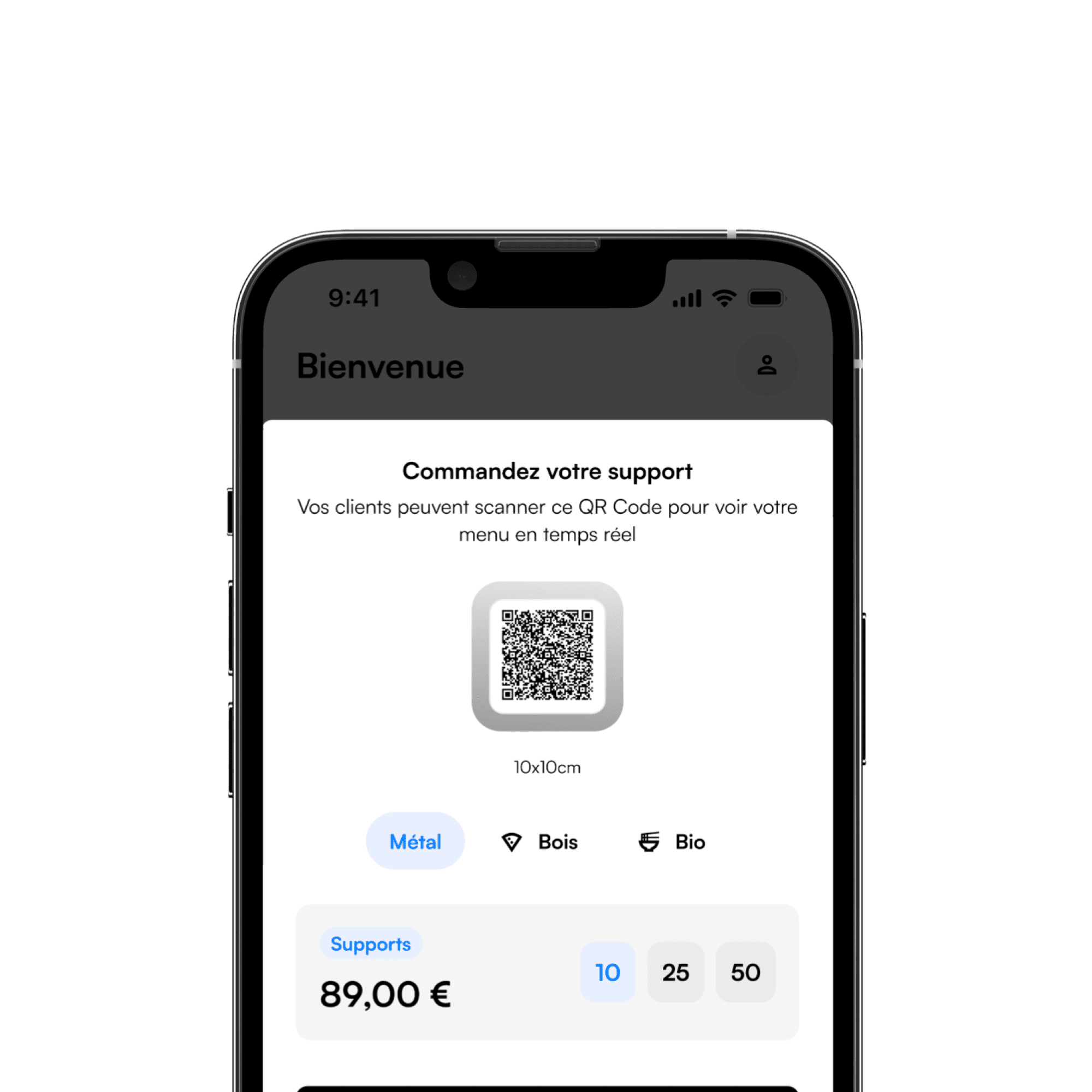 Mockup for buy QR Code support