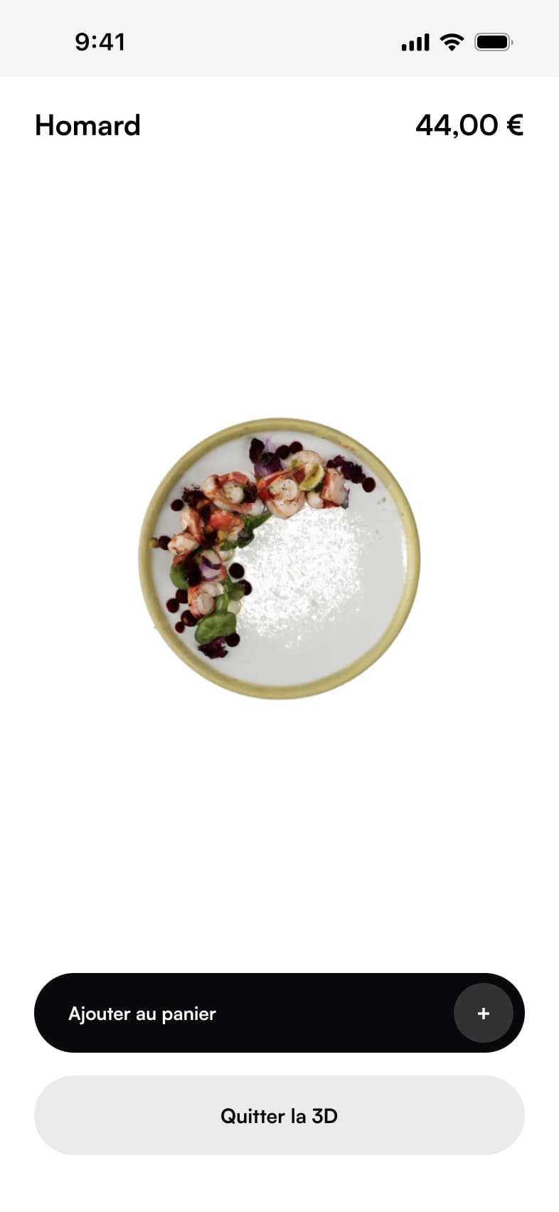 Visualisation du homard en 3D