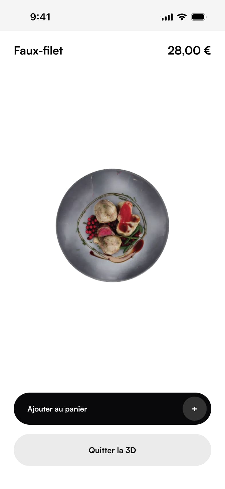 Visualisation du faux-filet en 3D