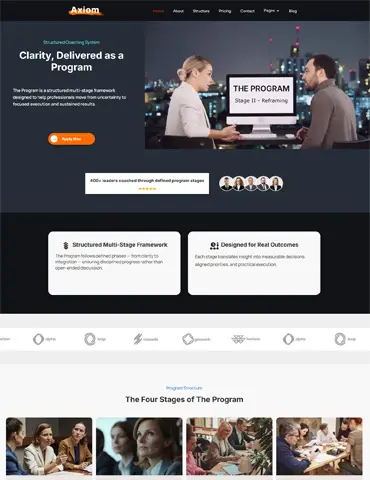 Axiom strategy consulting HTML template
