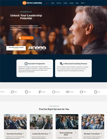 Vertex Leadership coaching HTML template