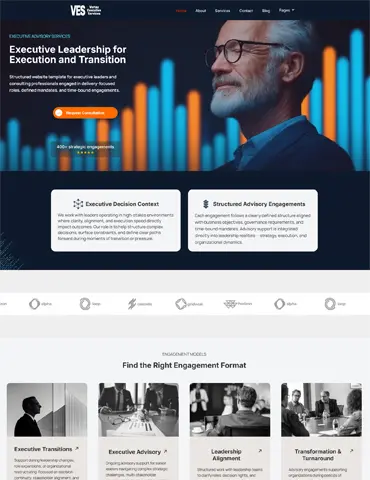 Vertex Execute executive business HTML template
