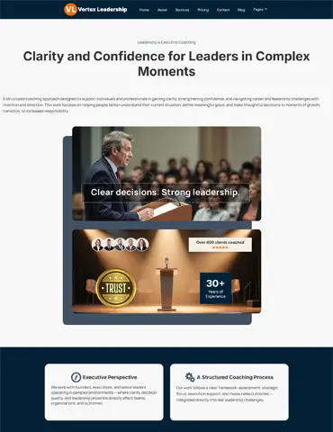 Vertex Leadership coaching HTML template