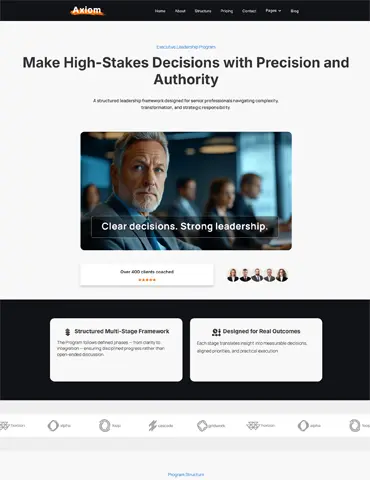 Axiom strategy consulting HTML template