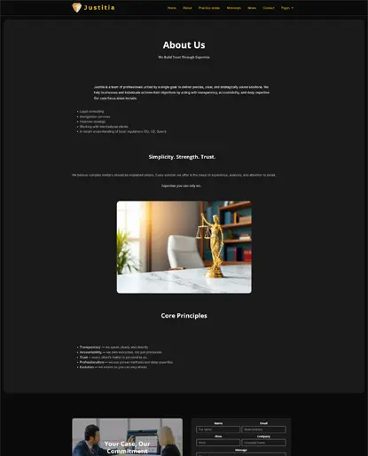 Justitia law firm about section
