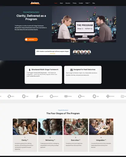 Axiom strategy consulting homepage
