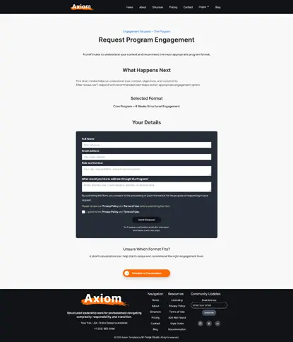 Axiom consulting apply page