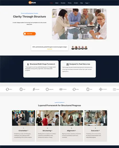 Stratum corporate business homepage