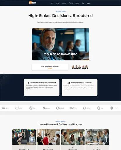 Stratum corporate business homepage 2