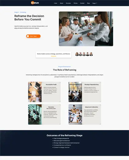 Stratum business service page
