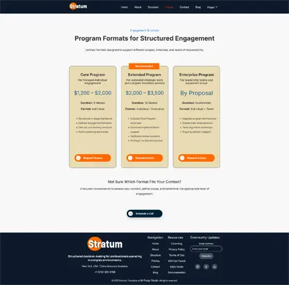 Stratum business pricing page