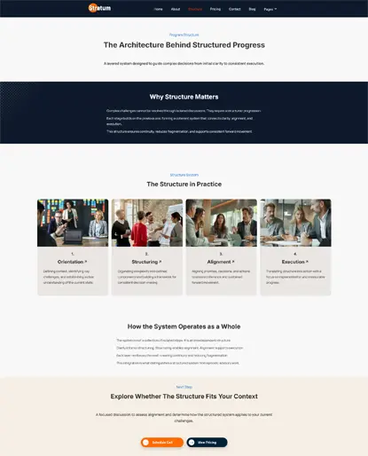 Stratum business structure page