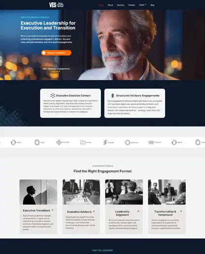 Vertex Execute executive business homepage