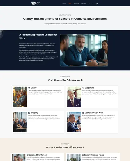 Vertex Execute business about page