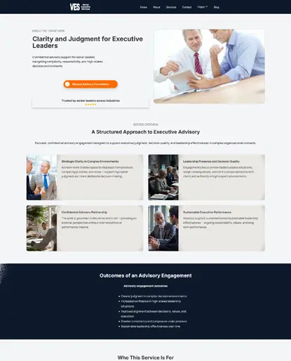 Vertex Execute business service page