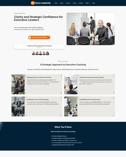 Vertex Leadership service page