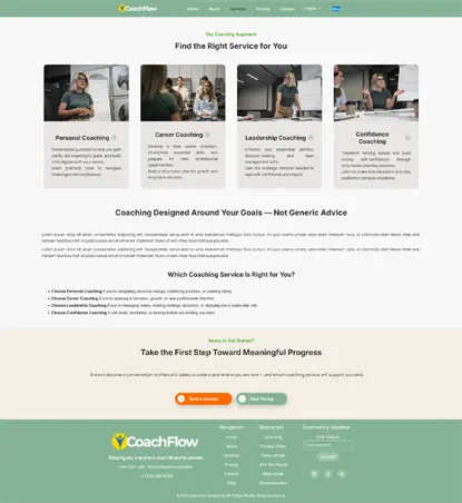Coaching services page