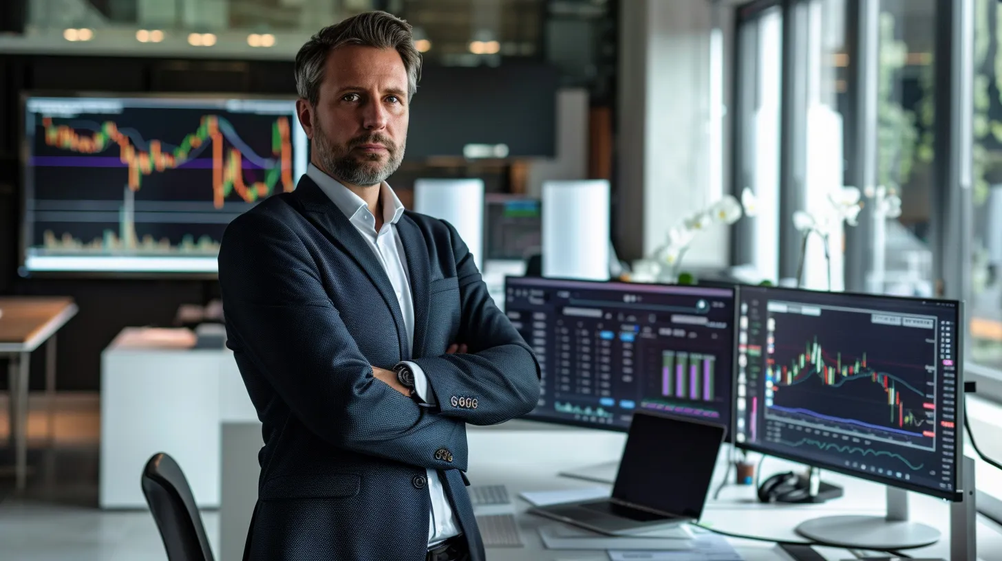 image of financial news broadcast