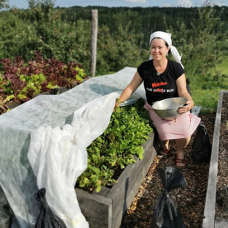 Free Happy multiethnic friends with burgers taking selfie near food truck Stock Photo