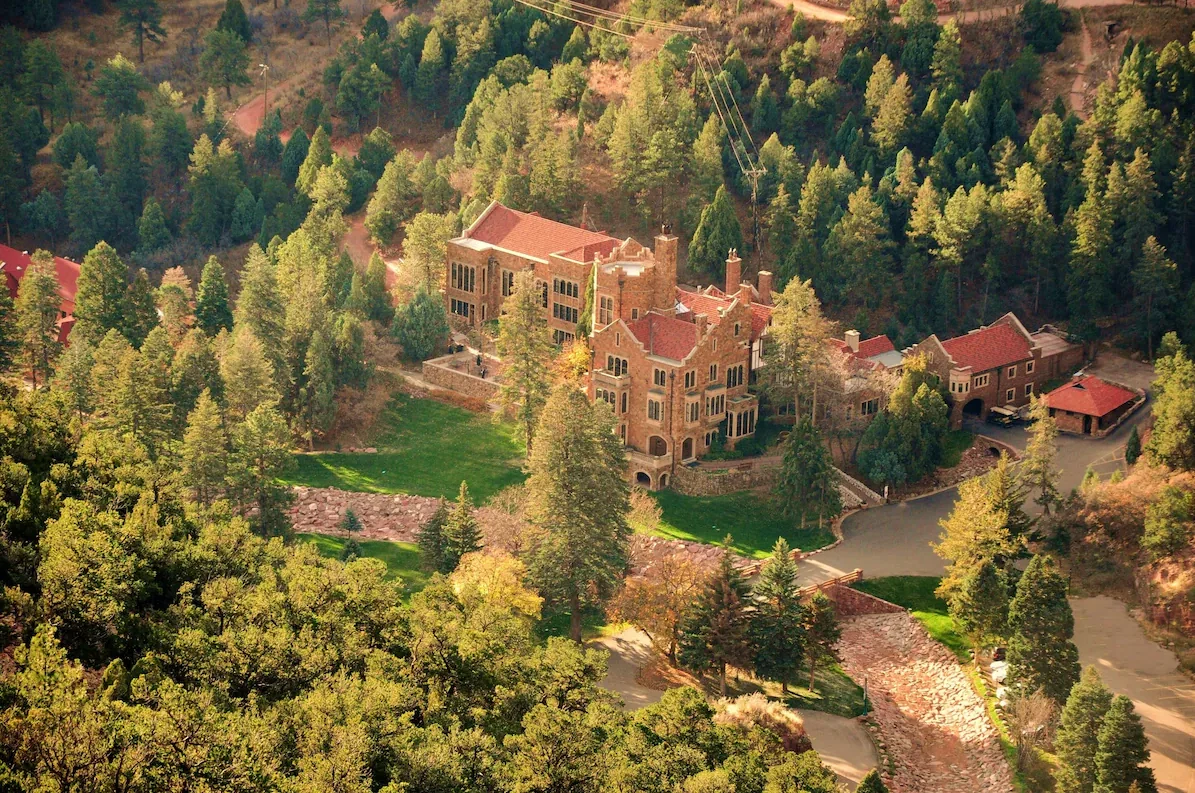 Glen Eyrie Castle and property from above