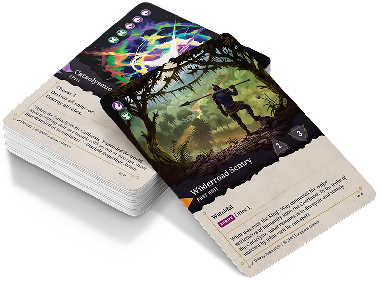 A stack of Wanderers cards