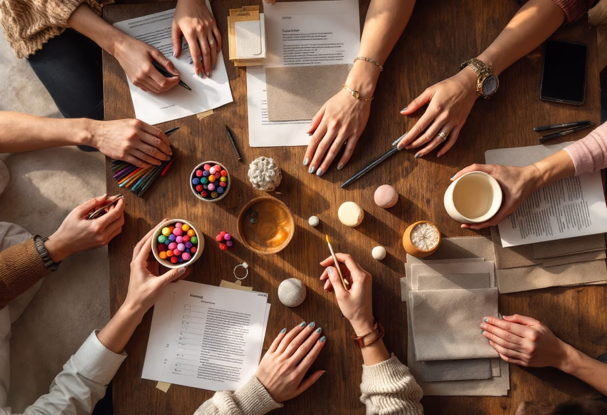 image of a diverse group of professionals in a meeting room for a digital marketing & advertising agency