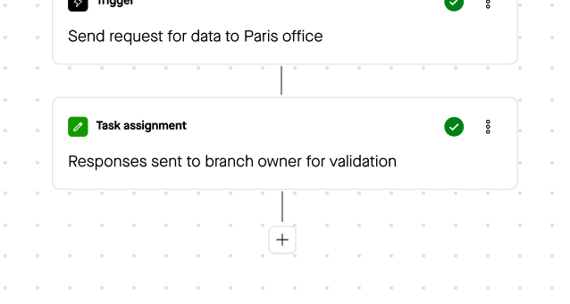 Illustration of a workflow UI