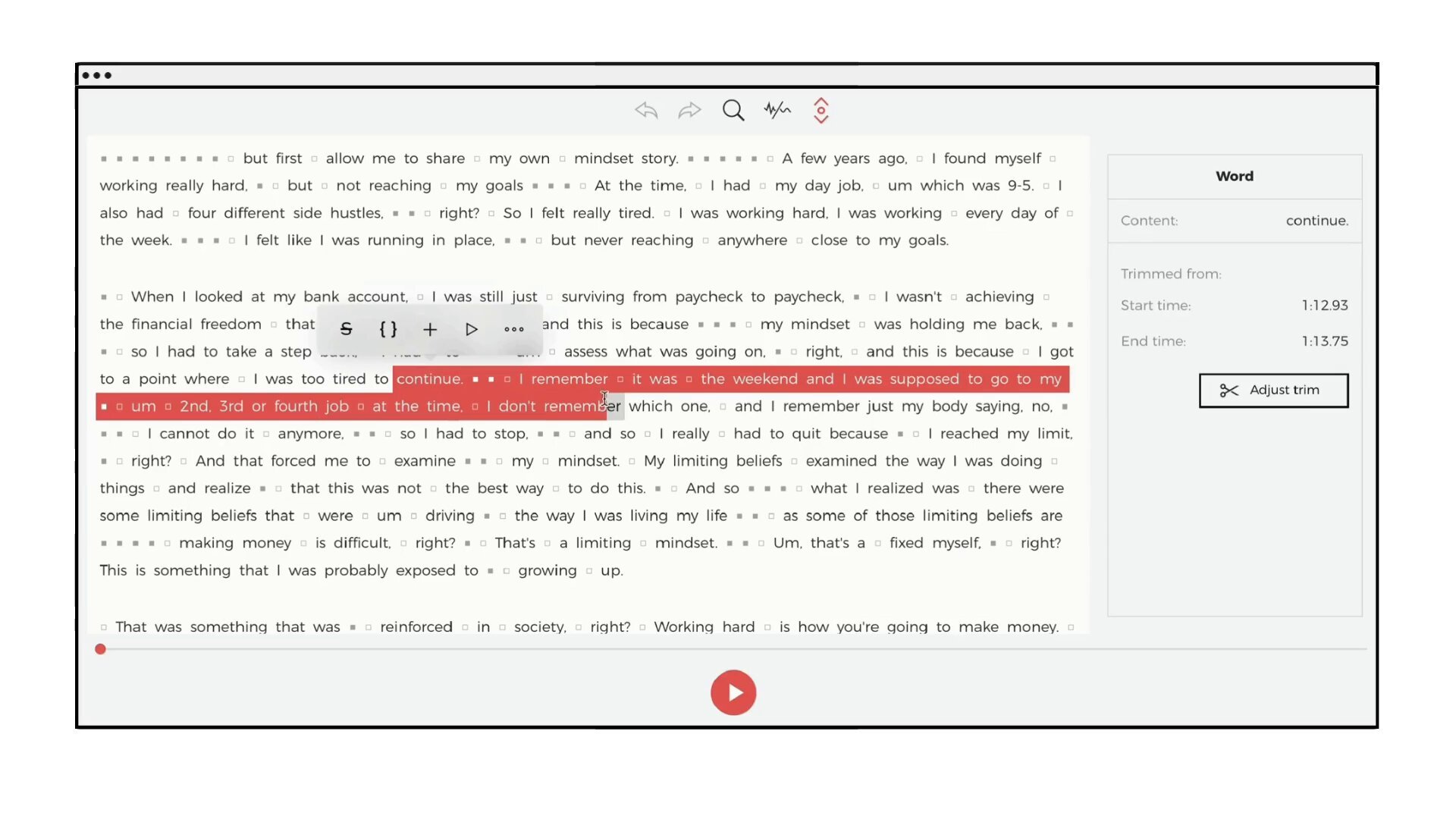 Trebble online audio editor