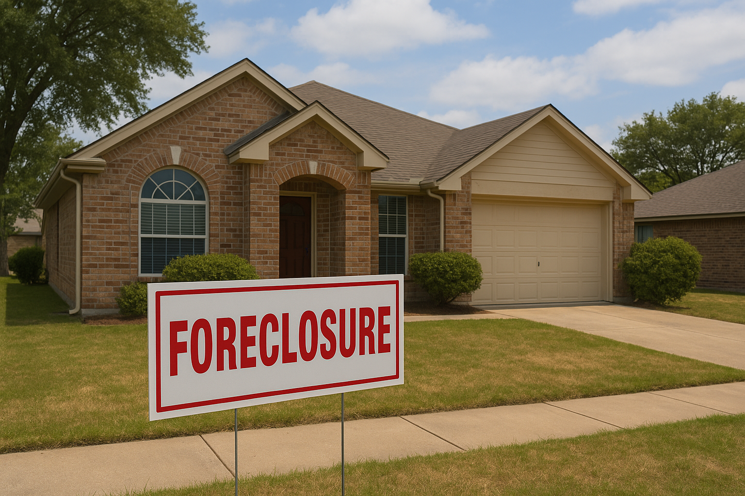 a house in Dallas facing foreclosure