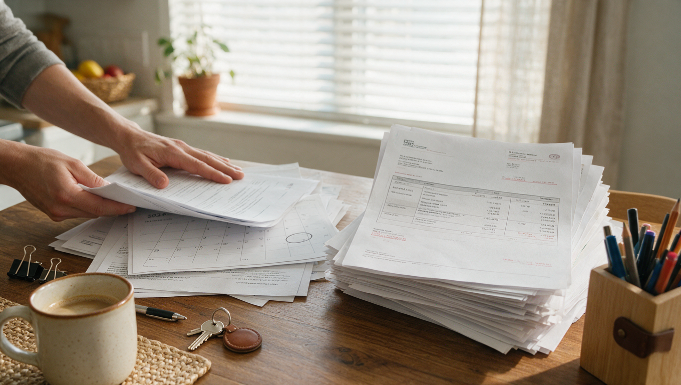 Texas homeowner reviewing mortgage notices and foreclosure deadlines