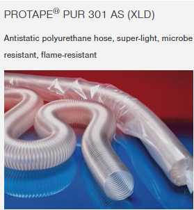 Crevo za otprasivanje i ventilaciju, pogodno za koriscenje u drvnoj industriji.