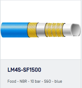 Prehrambeno crevo usisno potisno, pogodno za sve prehrambene industrije.