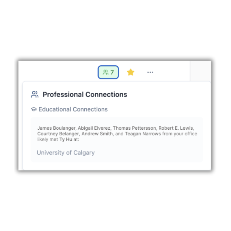 [interface] screenshot of core features (for a ai legal tech company)
