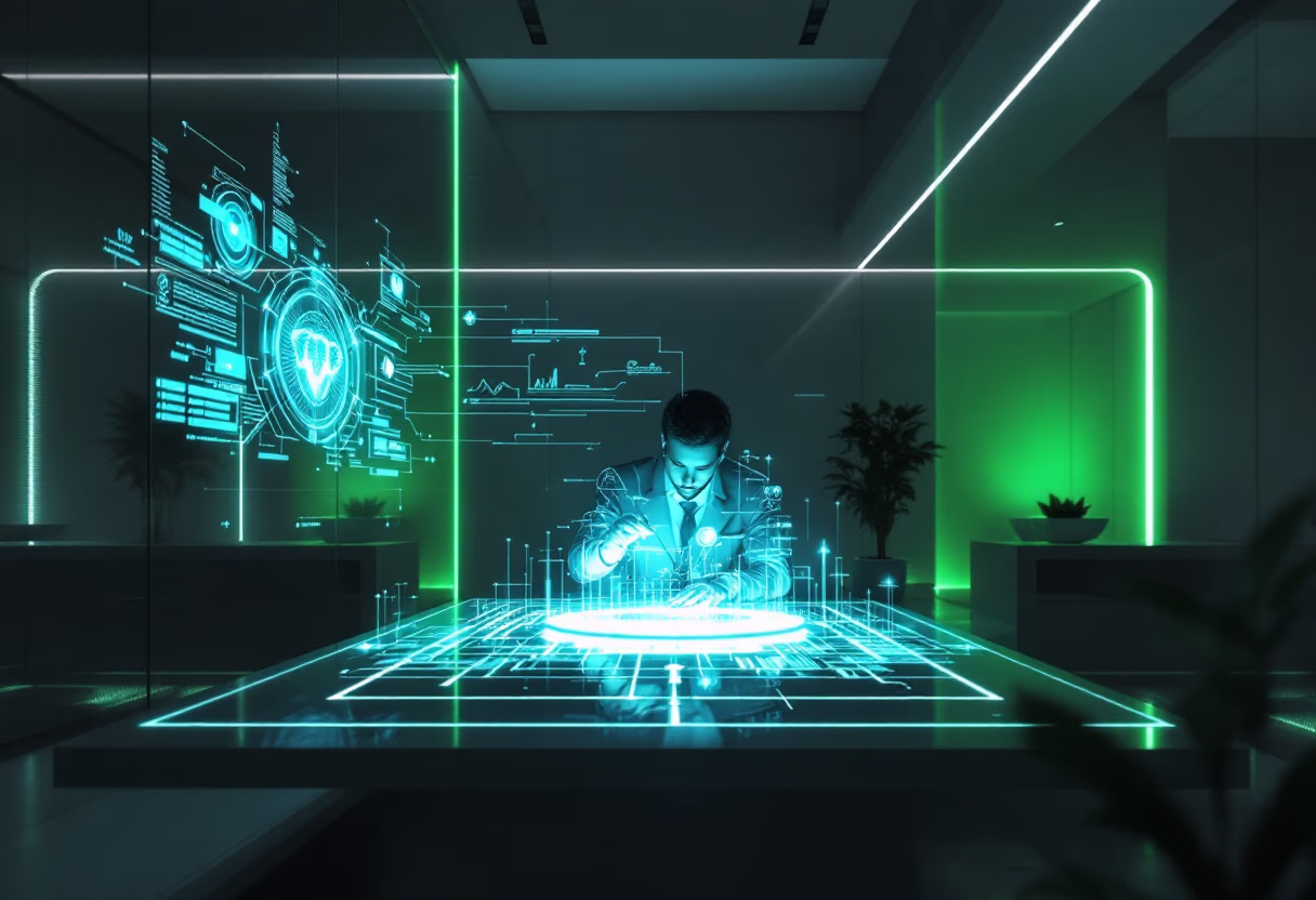 image of ai engineers working (for an ai healthcare company)