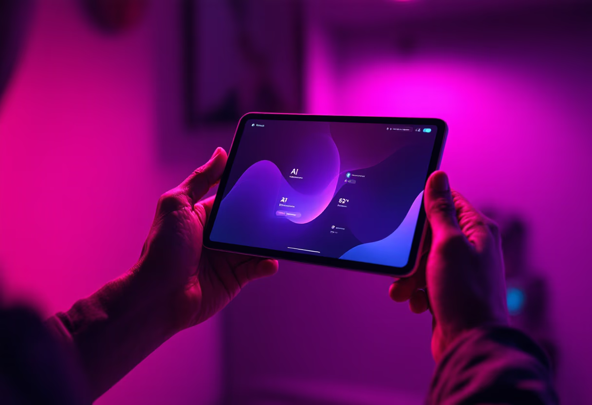 [interface] image of ai developer tools on a tablet