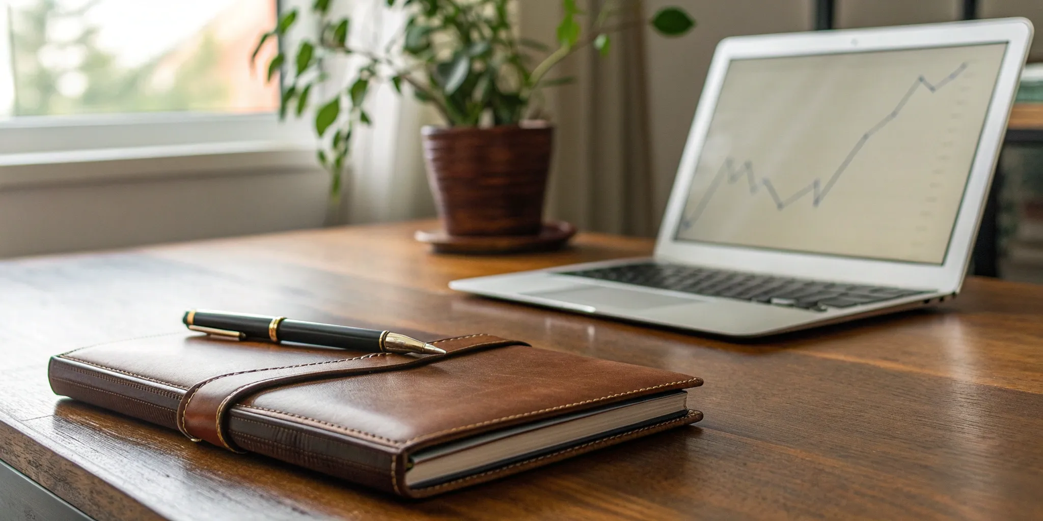 Planning for the 2025 highly compensated employee 401k limit with a laptop showing a rising graph.