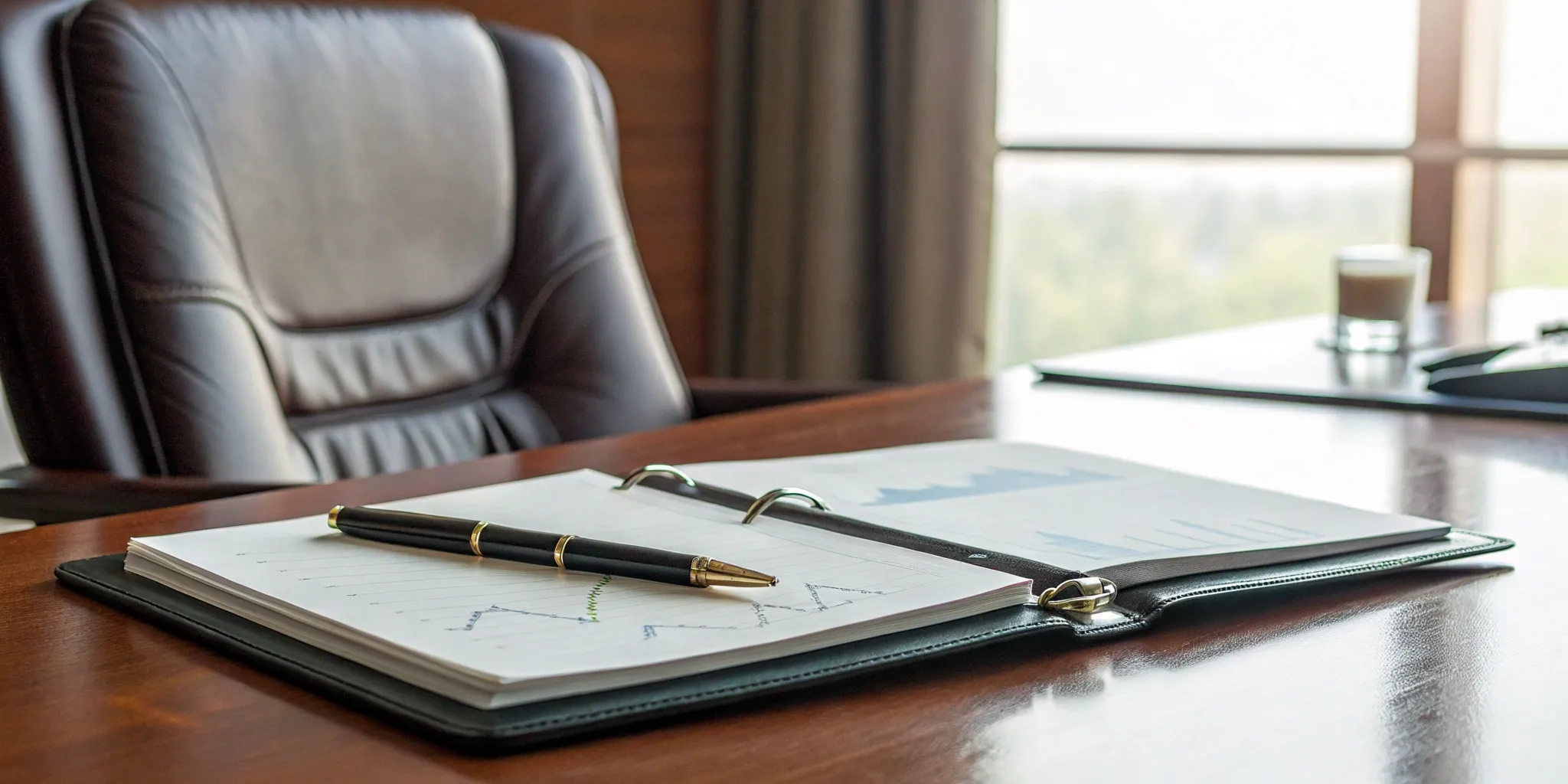 Financial charts in a binder explaining a modified endowment contract policy.