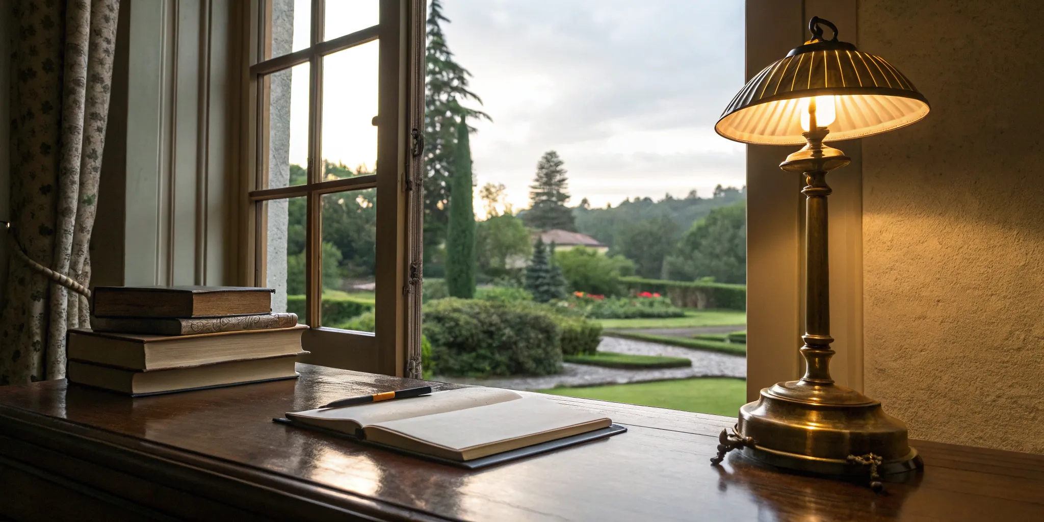 A desk with a notebook and pen for planning how to transfer wealth without paying taxes.
