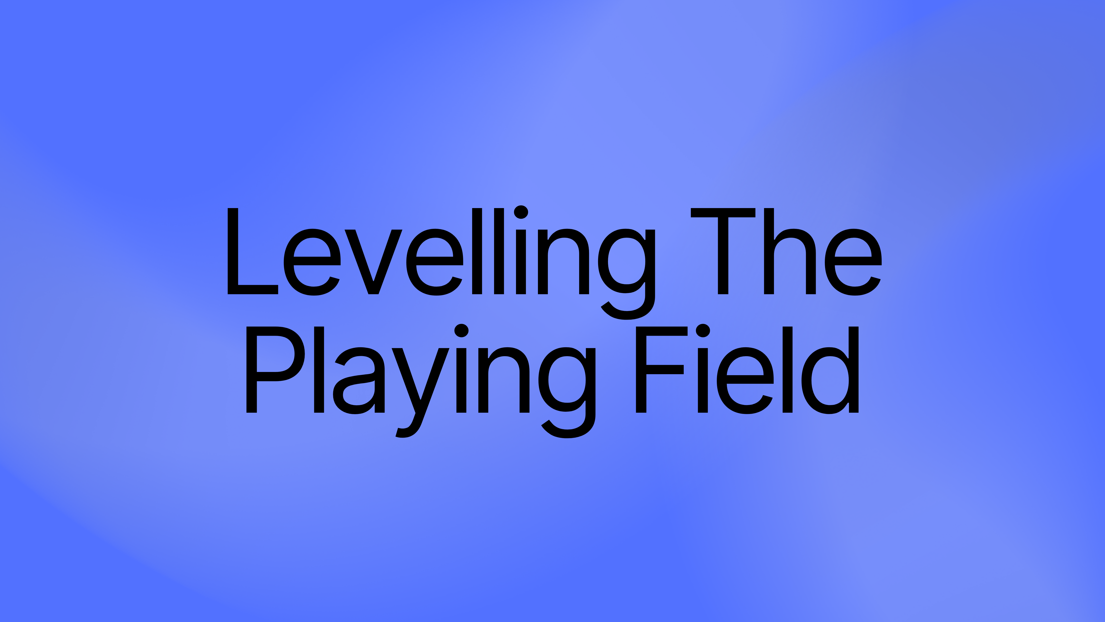 Level the playing field - TenderPilot