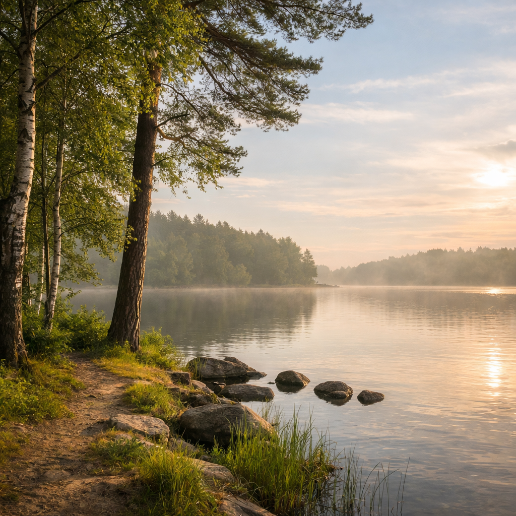 calming nature scene showing a new vista