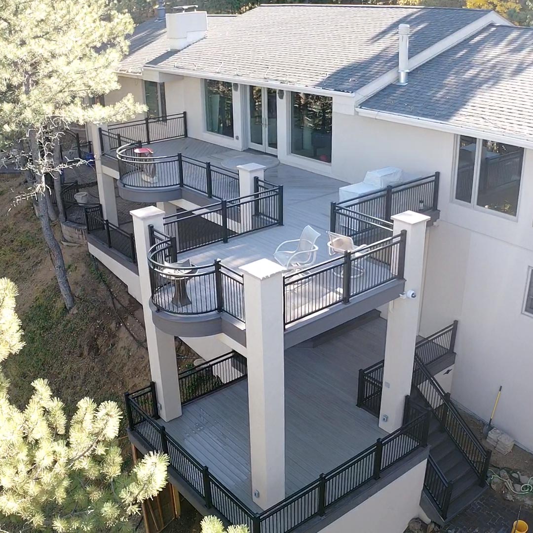 beautiful multilevel deck by Ironwood Deck